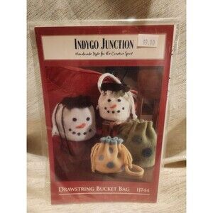 Indygo Junction Inc Drawstring Bucket Bag Pattern Felted #IJ744 2006 NEW